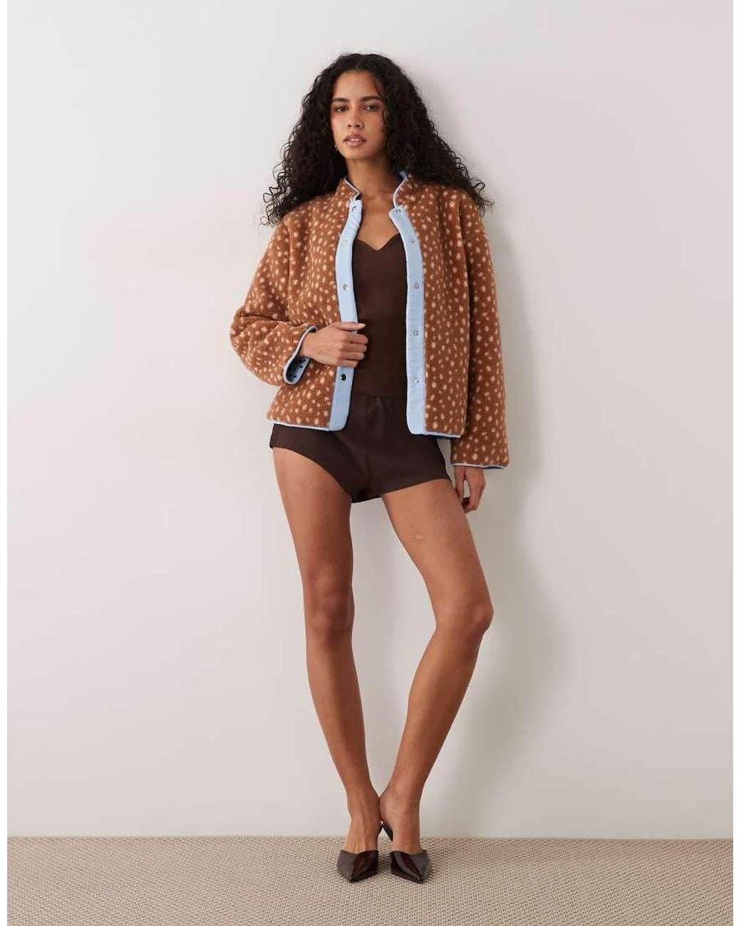 Never Fully Dressed Brown Borg Reversible Jacket