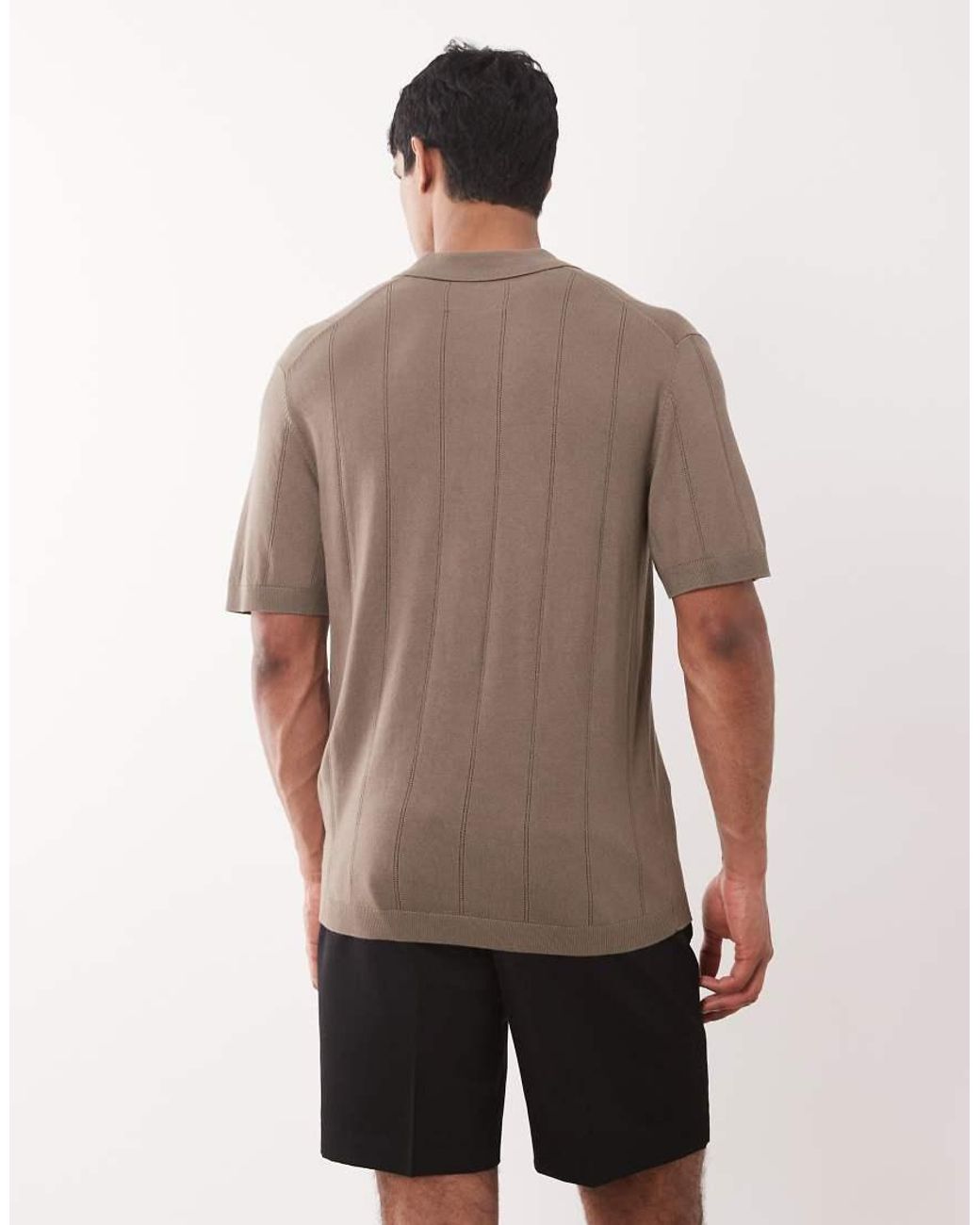 Jack & Jones Brown Premium Knitted Polo for men