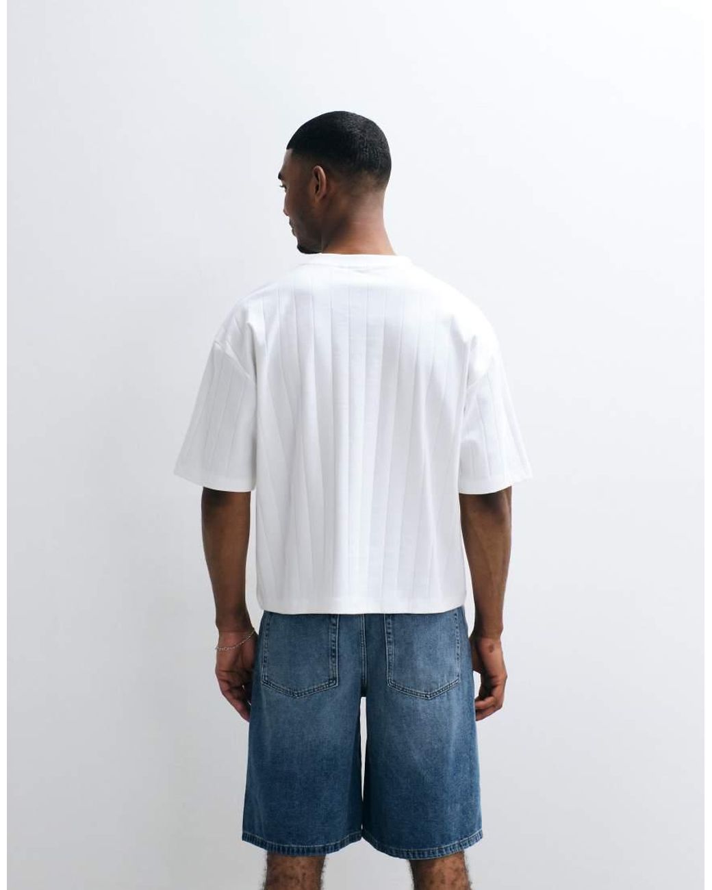 ASOS White Heavyweight Boxy Oversized T-shirt With Text Front Graphic for men