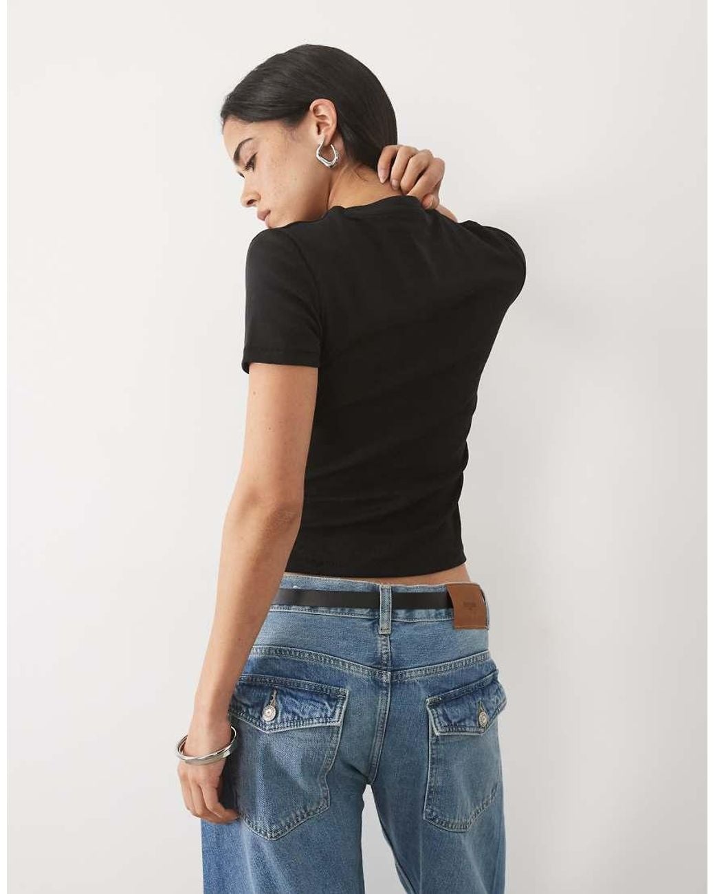 Mango Black Teen Baby Tee