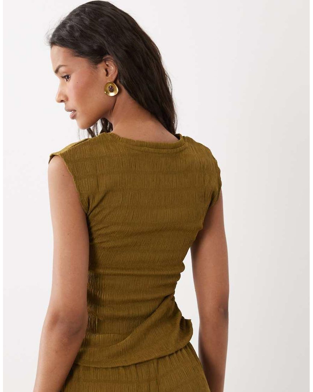 Brave Soul Green Co-Ord Textured Vest
