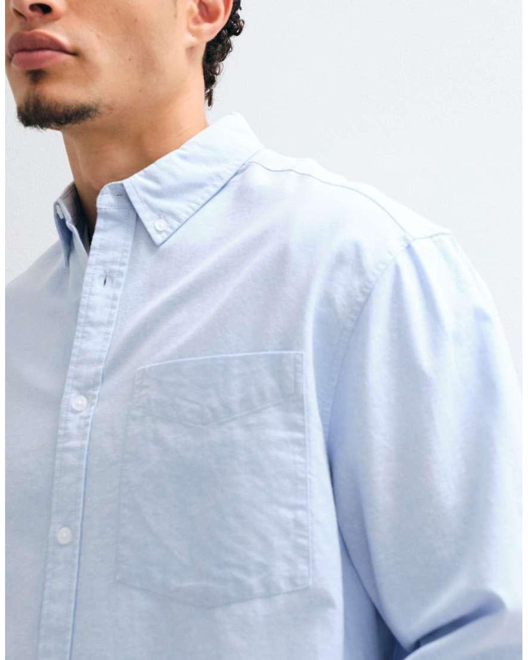 ASOS Blue Oversized Oxford Shirt for men