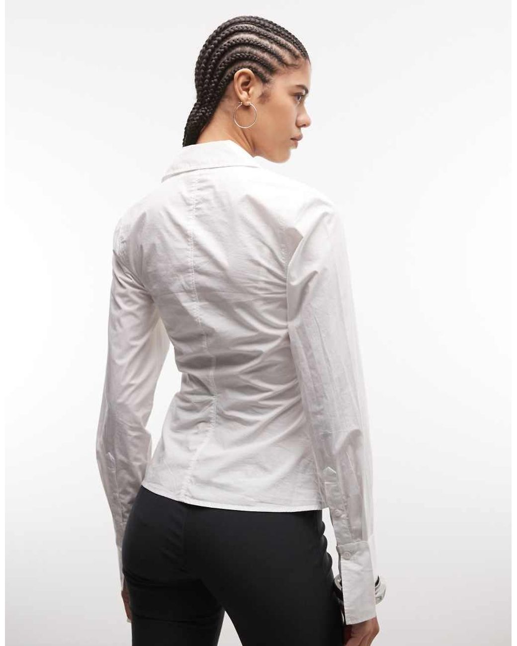 Weekday White Asymmetric Shirt With Slit Detail
