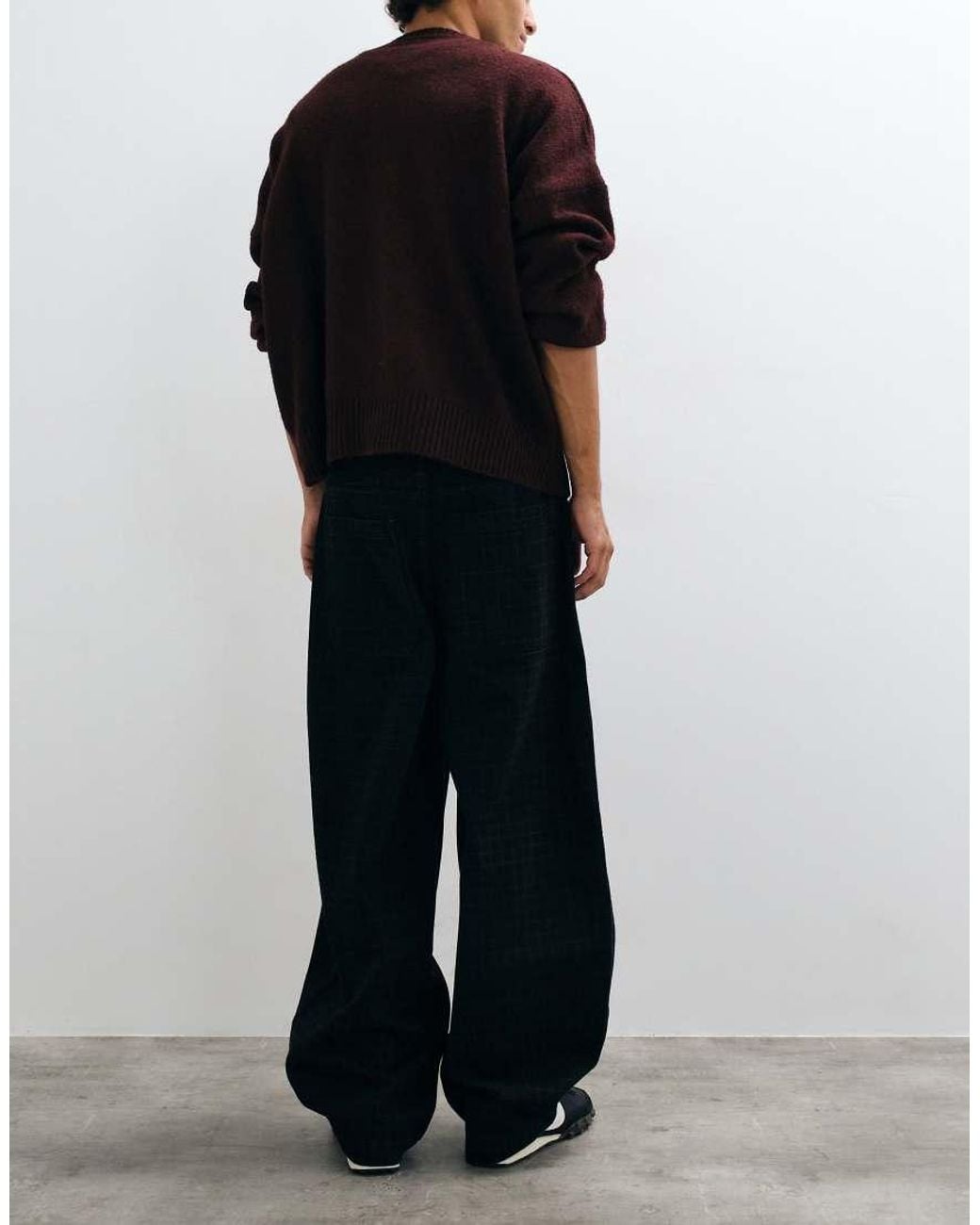 The Ragged Priest Black Micro Grid Jeans for men
