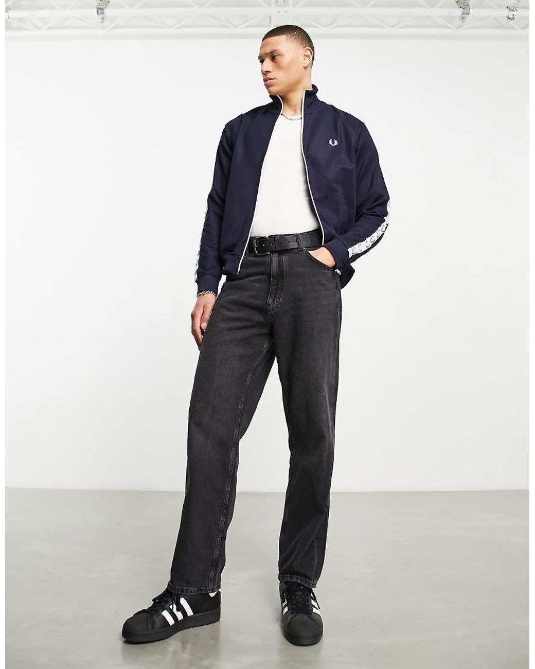 Fred Perry Blue Taped Track Jacket for men