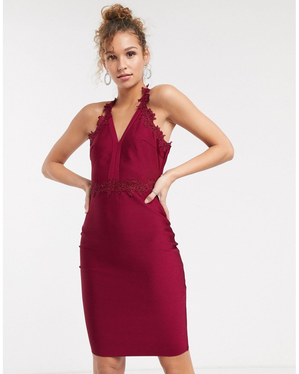 lipsy crochet dress