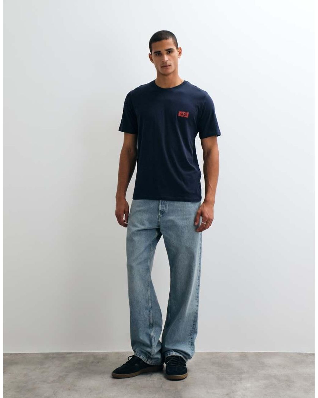 Jack & Jones Blue Chest Logo T-shirt for men