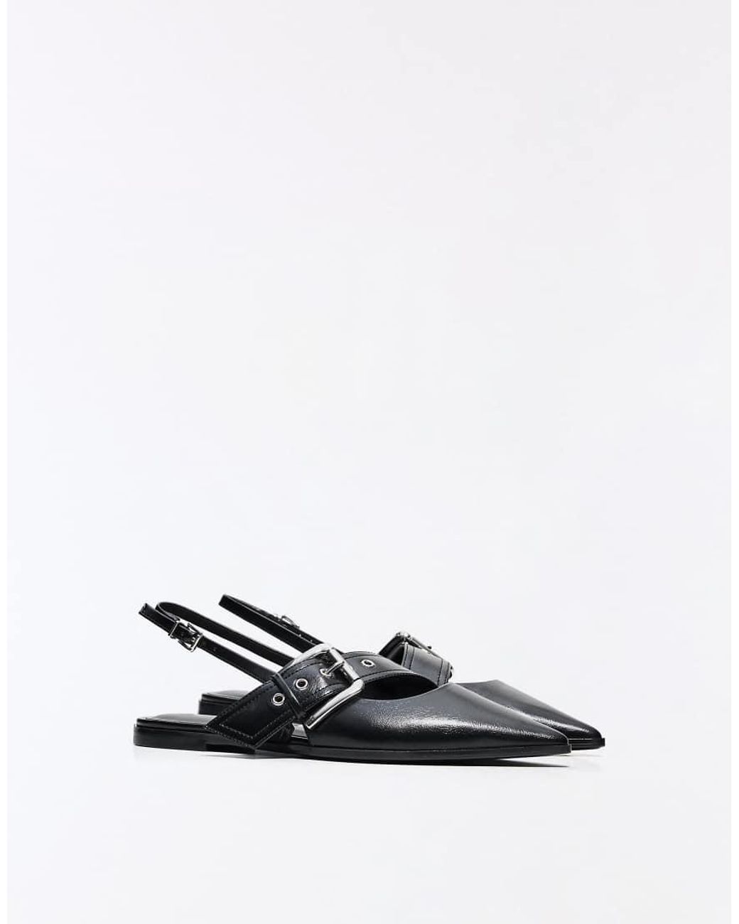Bershka White Buckle Slingback
