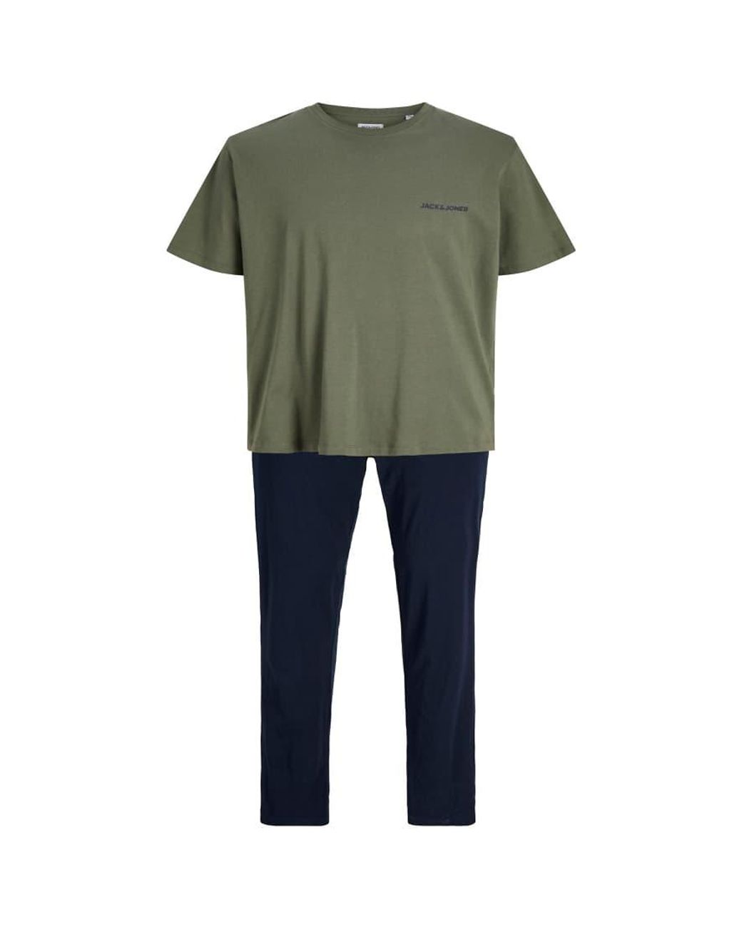 Jack & Jones Green Everest Tee And Pants Lounge Set for men