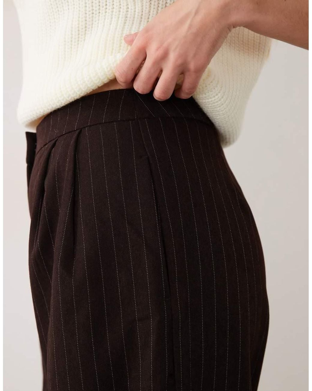 New Look Black Pinstripe Wide Leg Trouser Co-Ord