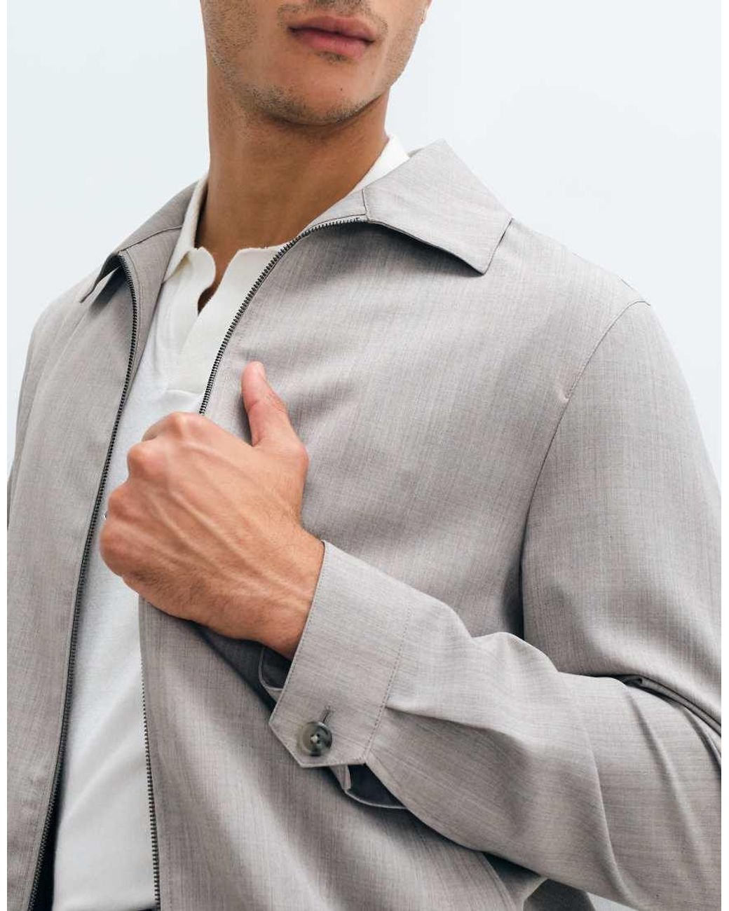 Mango Gray Harrington Jacket for men