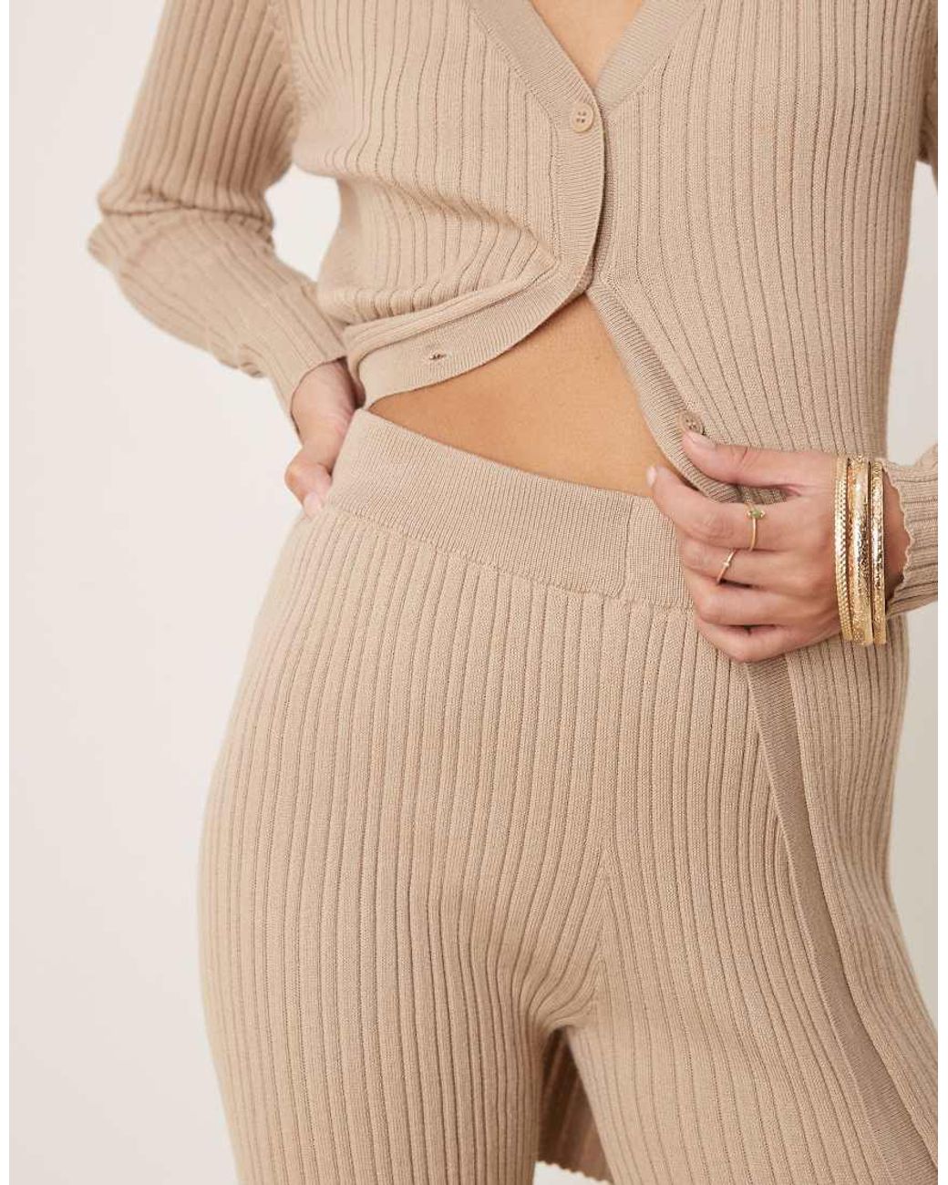 Vila Natural Flare Trouser Co-ord