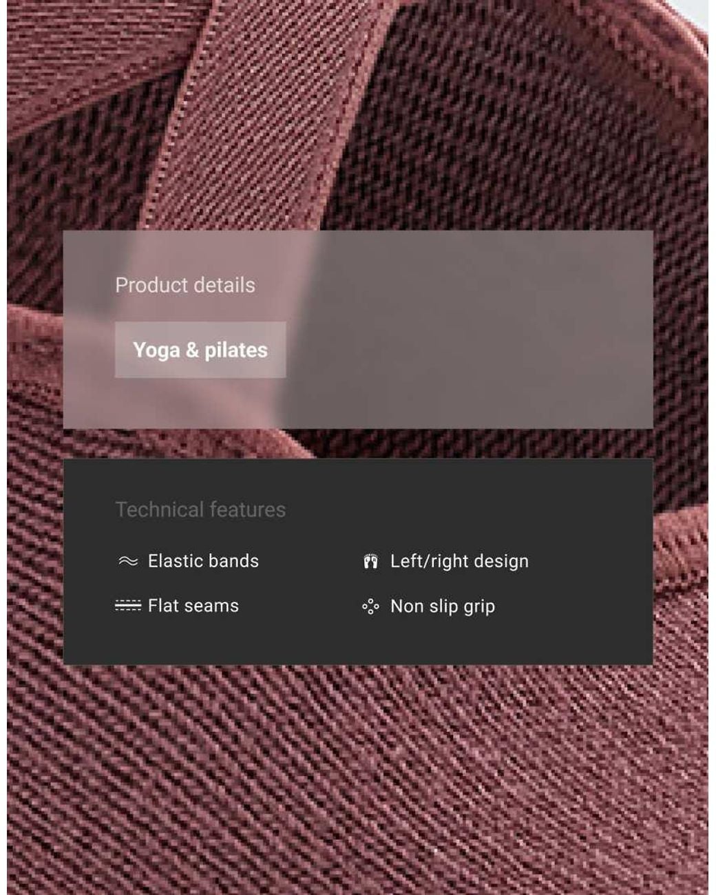 Oysho Purple 2 Pairs Of Cotton Blend Yoga And Pilates Socks With Crossover Straps