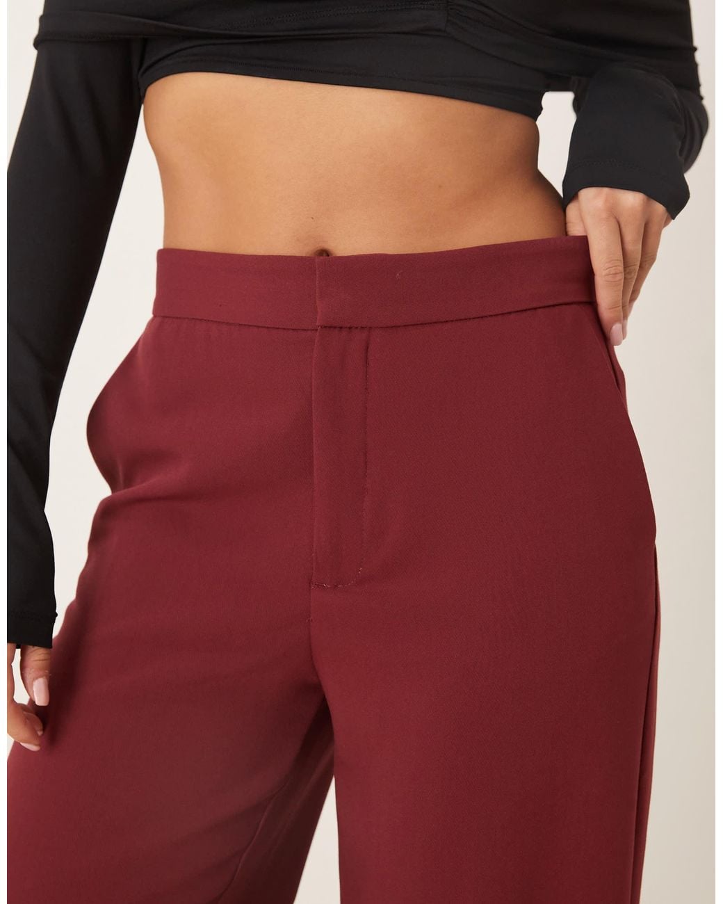 Mango Red Tailo Straight Trouser
