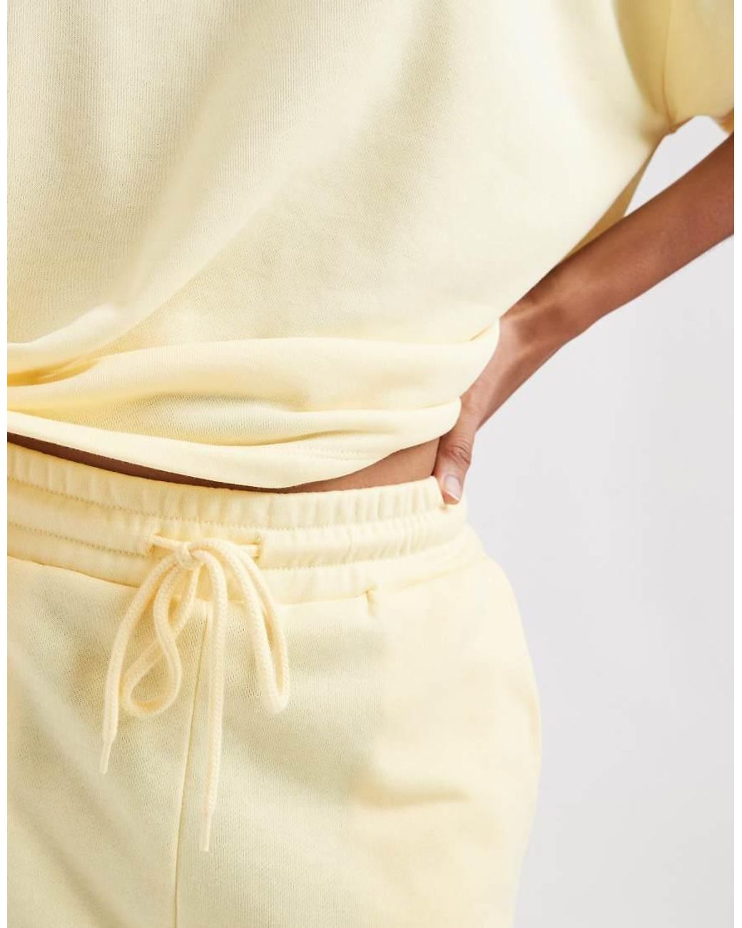 Pieces Natural High Waist Sweat Shorts Co-Ord