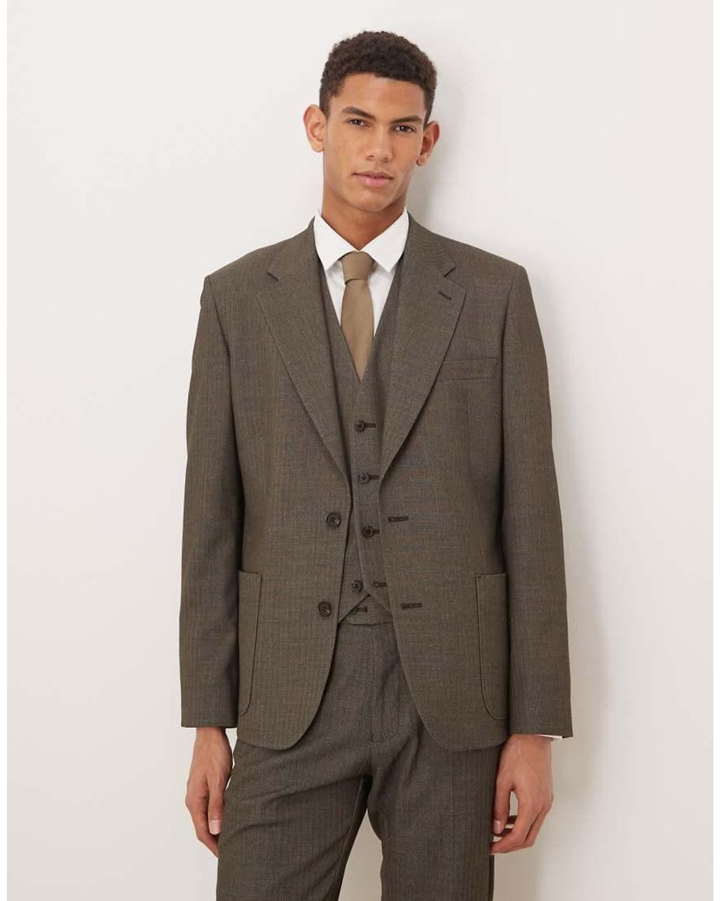 ASOS Brown Skinny Suit Jacket for men