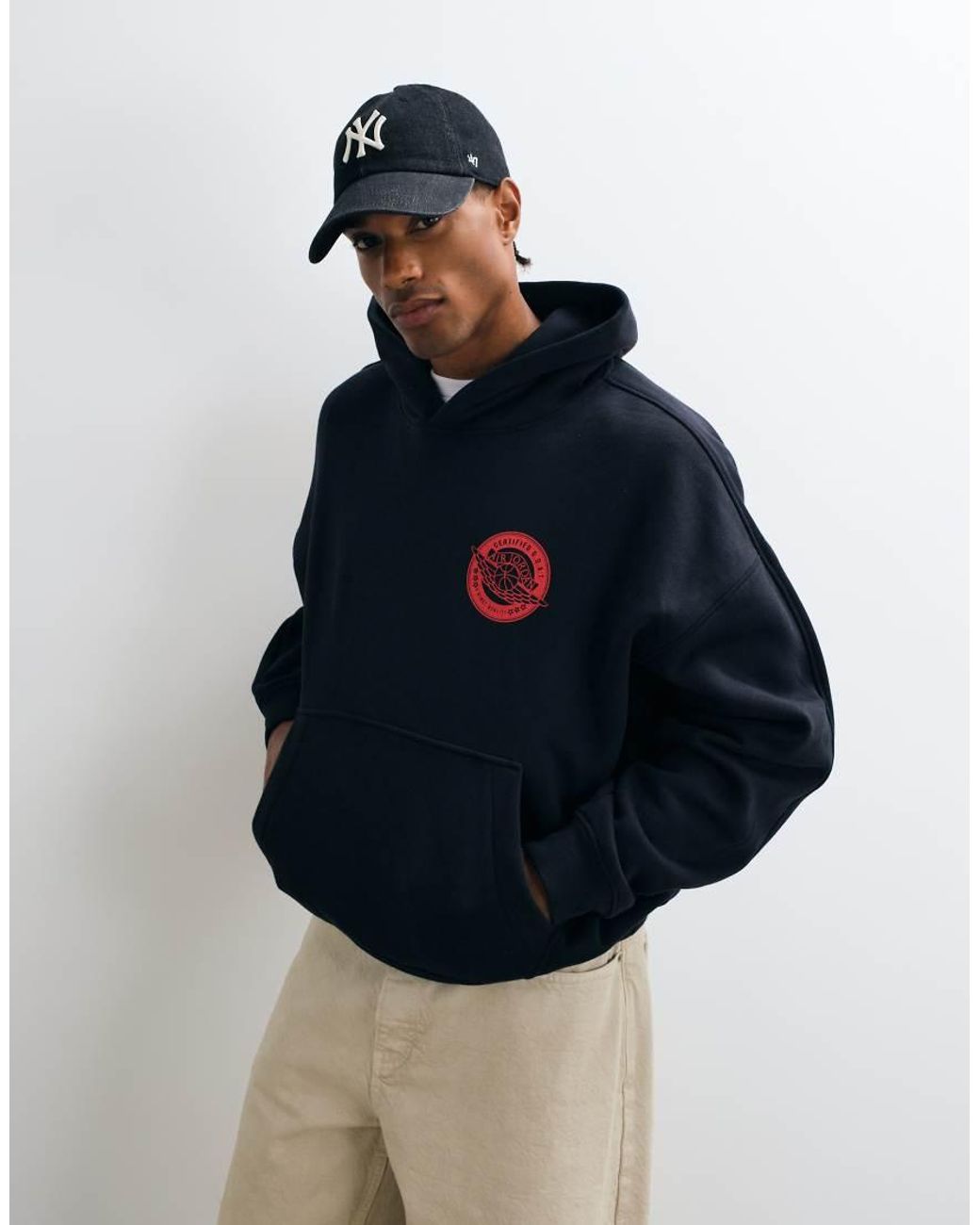 Nike Blue Logo Back Print Hoodie for men