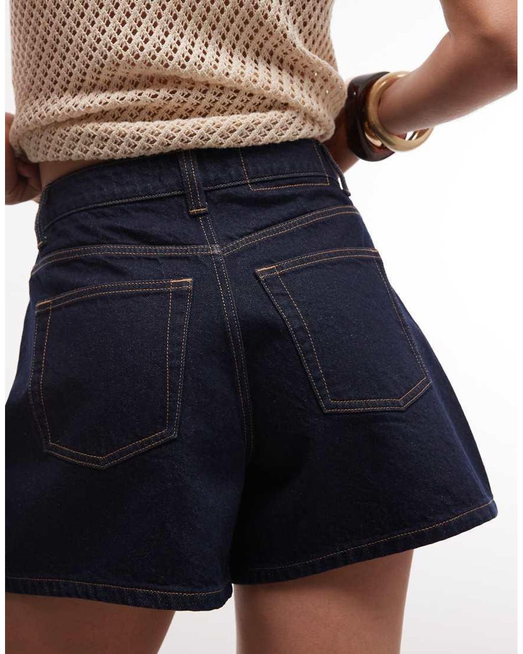 ASOS Blue Denim Longer A Line Short
