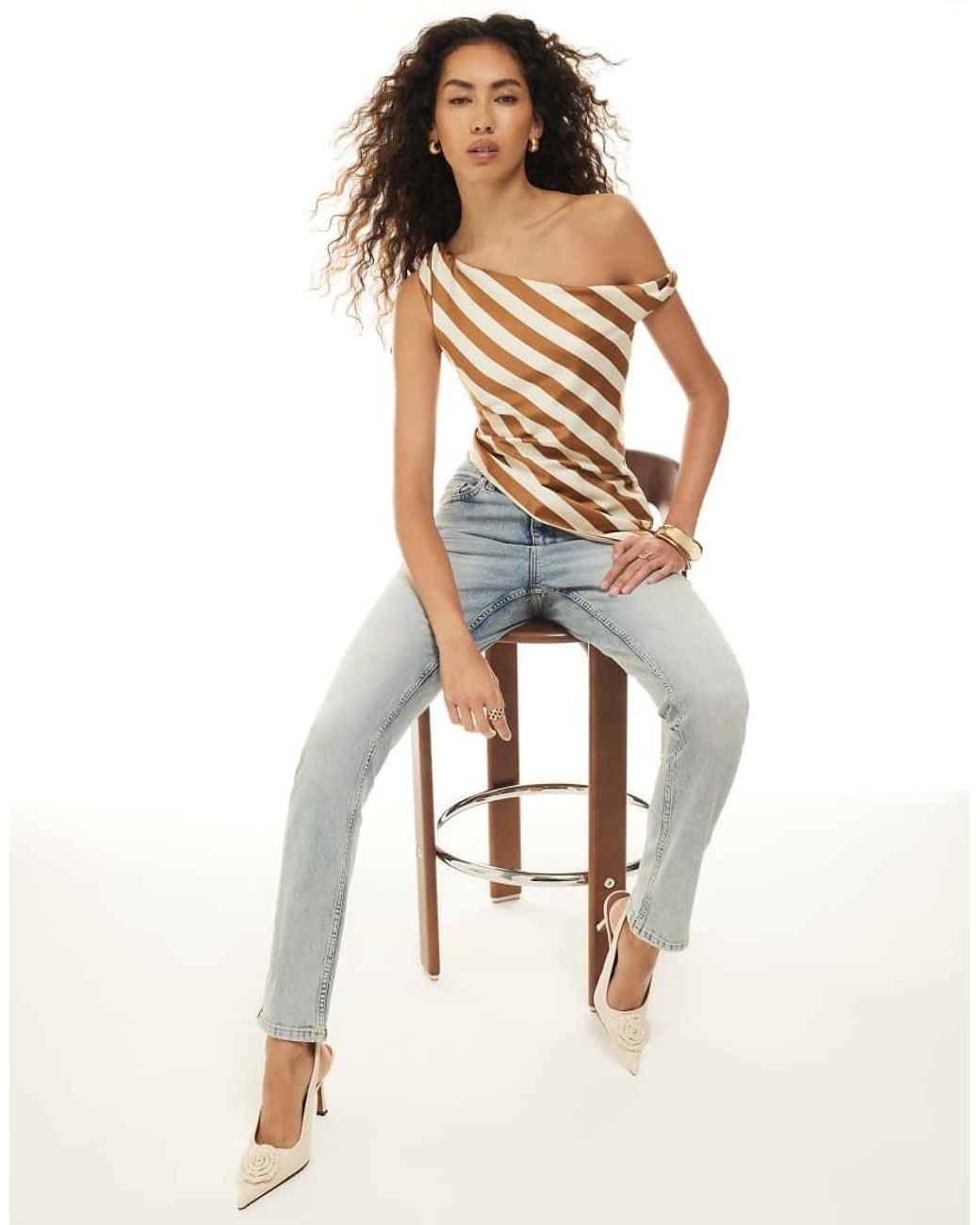 River Island Natural Cigarette Skinny Jeans