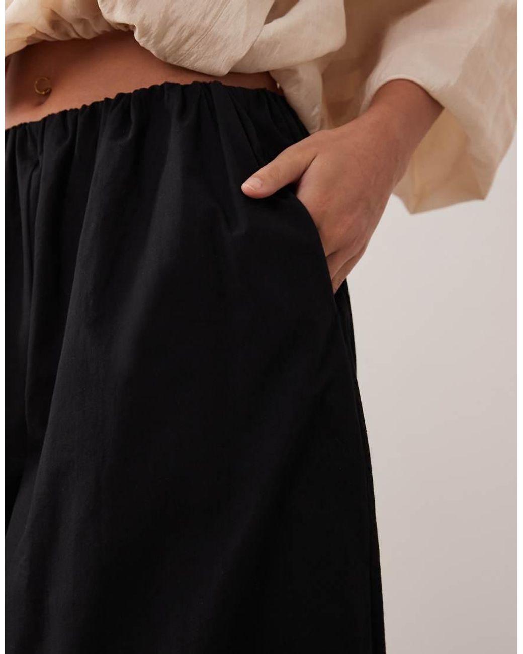ASOS Black Cotton Balloon Pants