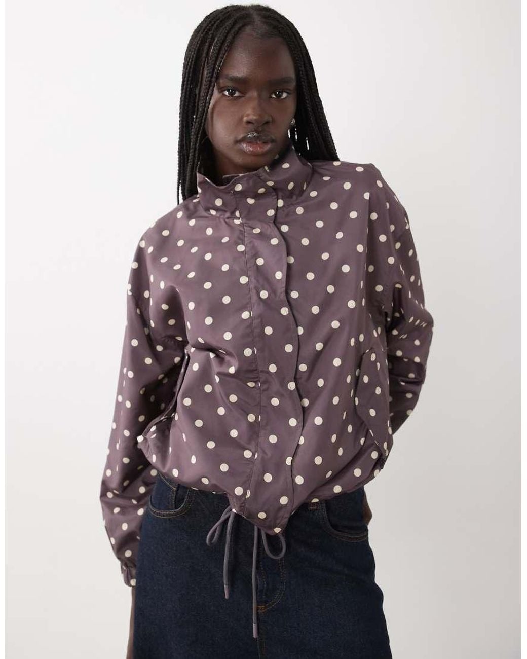 Miss Selfridge Purple Scallop Detail Windbreaker