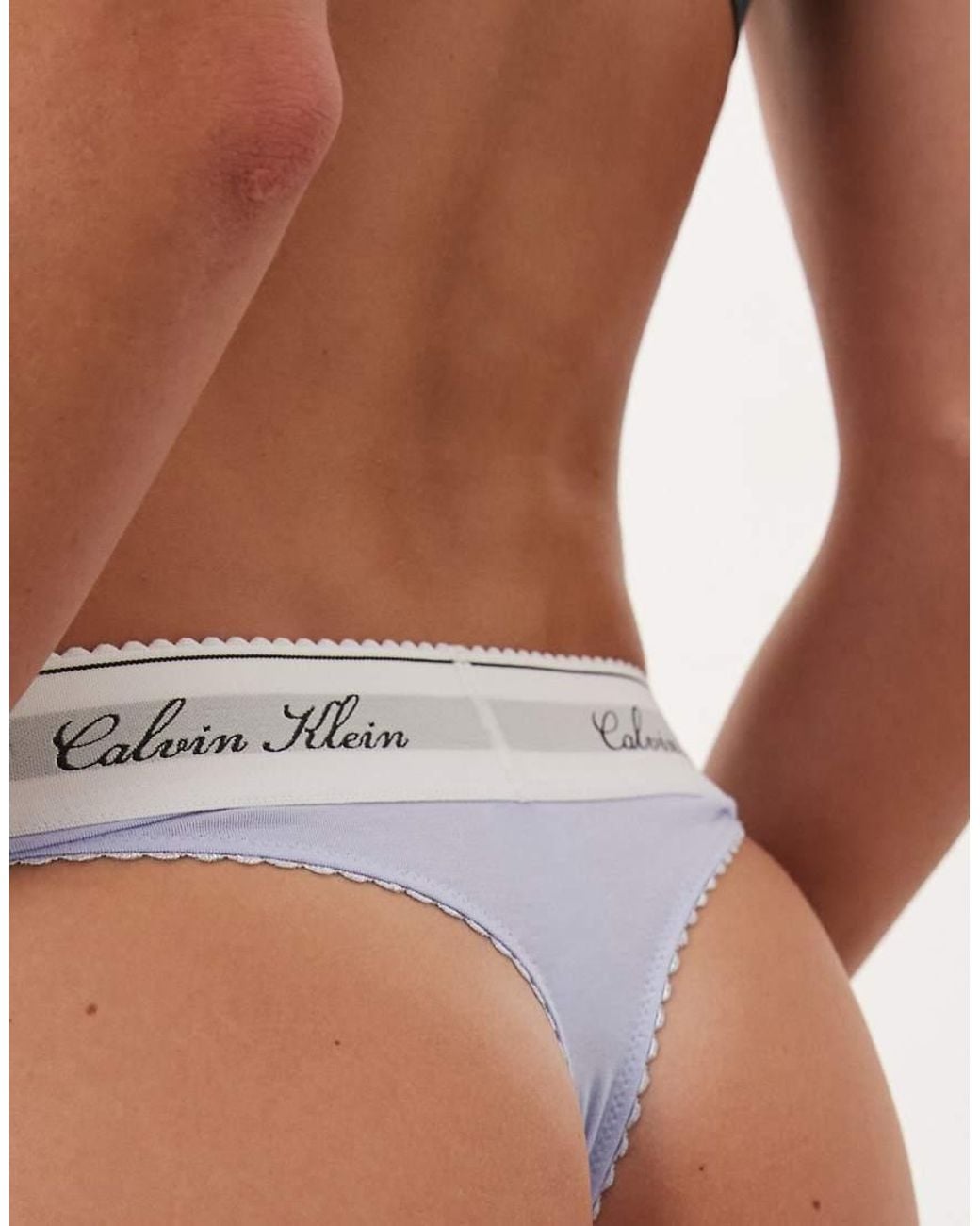 Calvin Klein Brown Signature Logo Thong