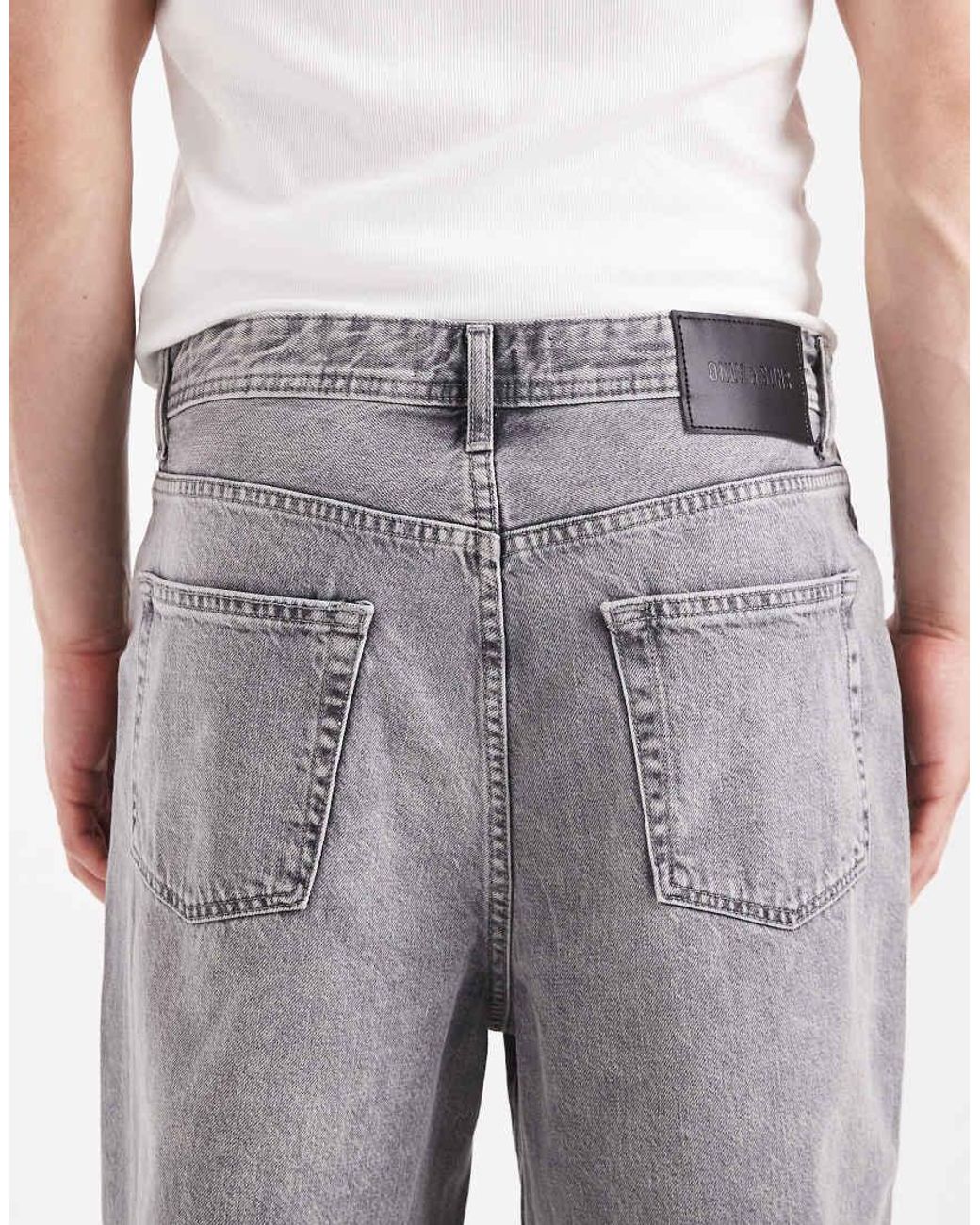 Only & Sons Gray Fade Loose Fit Jeans for men