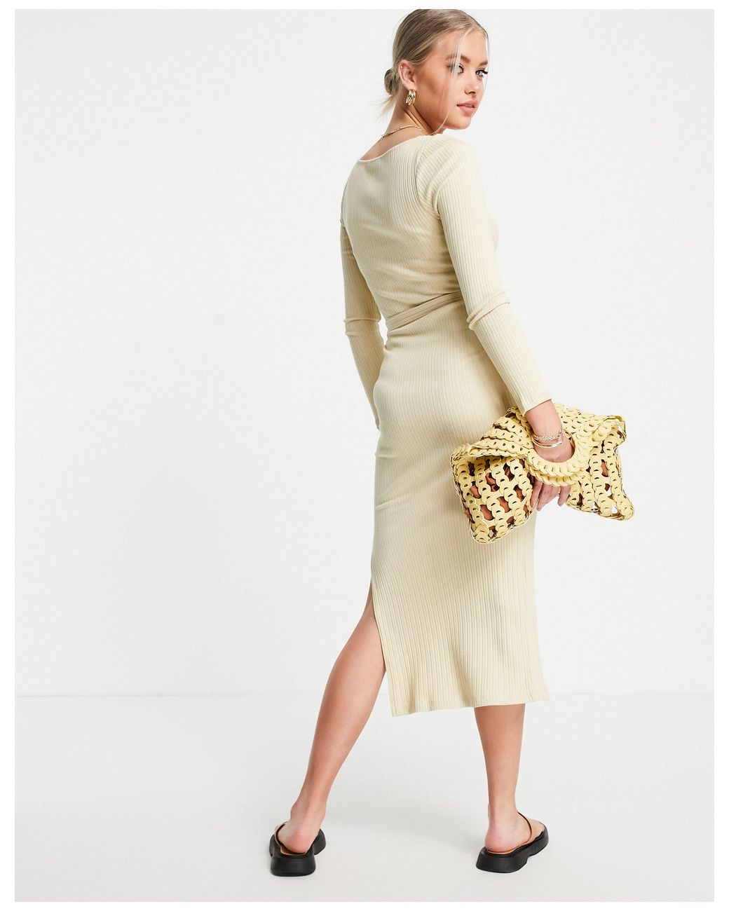 robe ecru manche longue