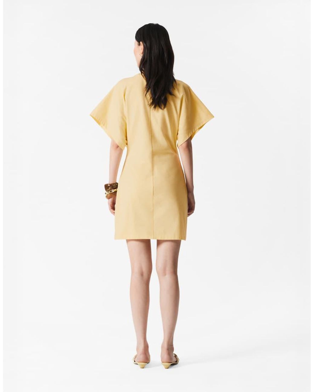 & Other Stories Natural Mini Jersey T-shirt Dress With Short Kimono Sleeves