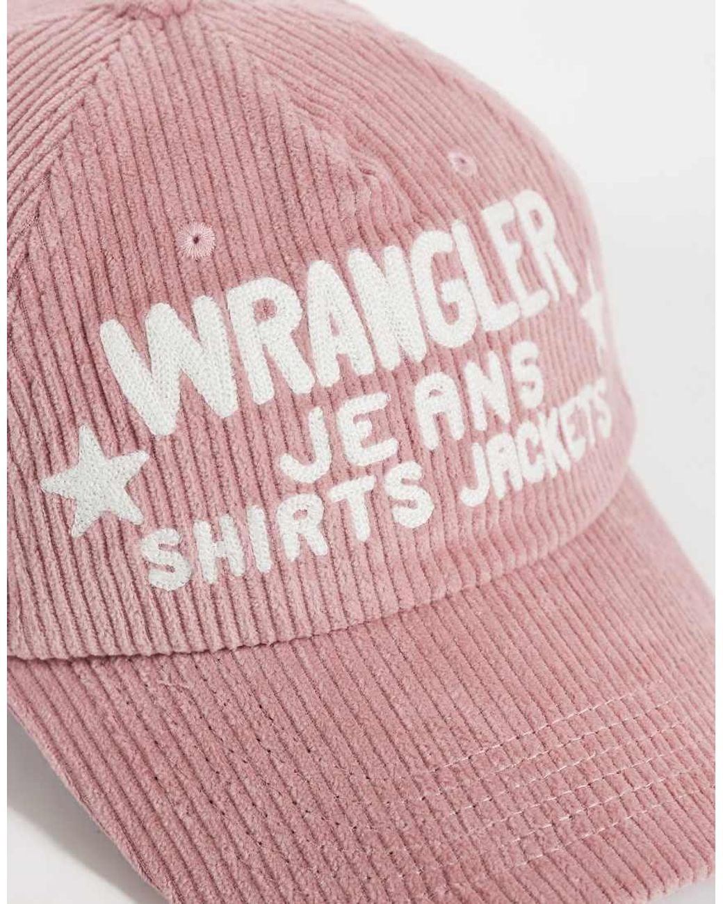 Wrangler Pink Corduroy Cap for men