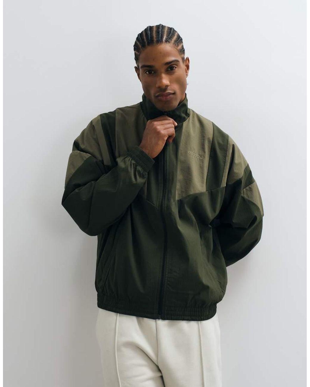 Adidas Originals Black Munich Woven Track Top for men