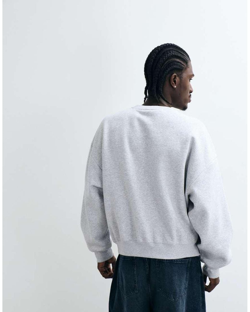 Cotton On White Relaxed Crew Sweater for men