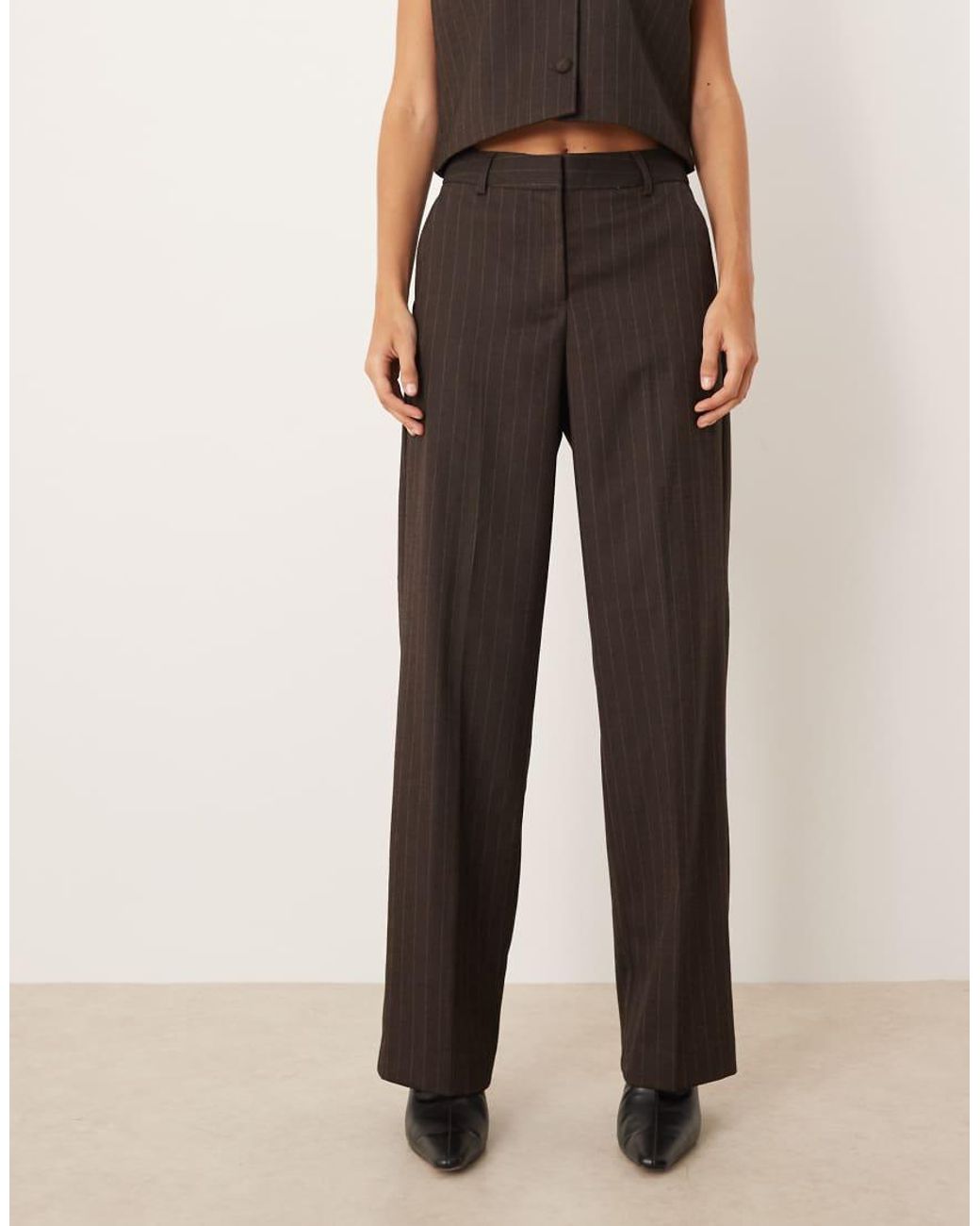 JJXX Natural Pinstripe Co Ord Trousers