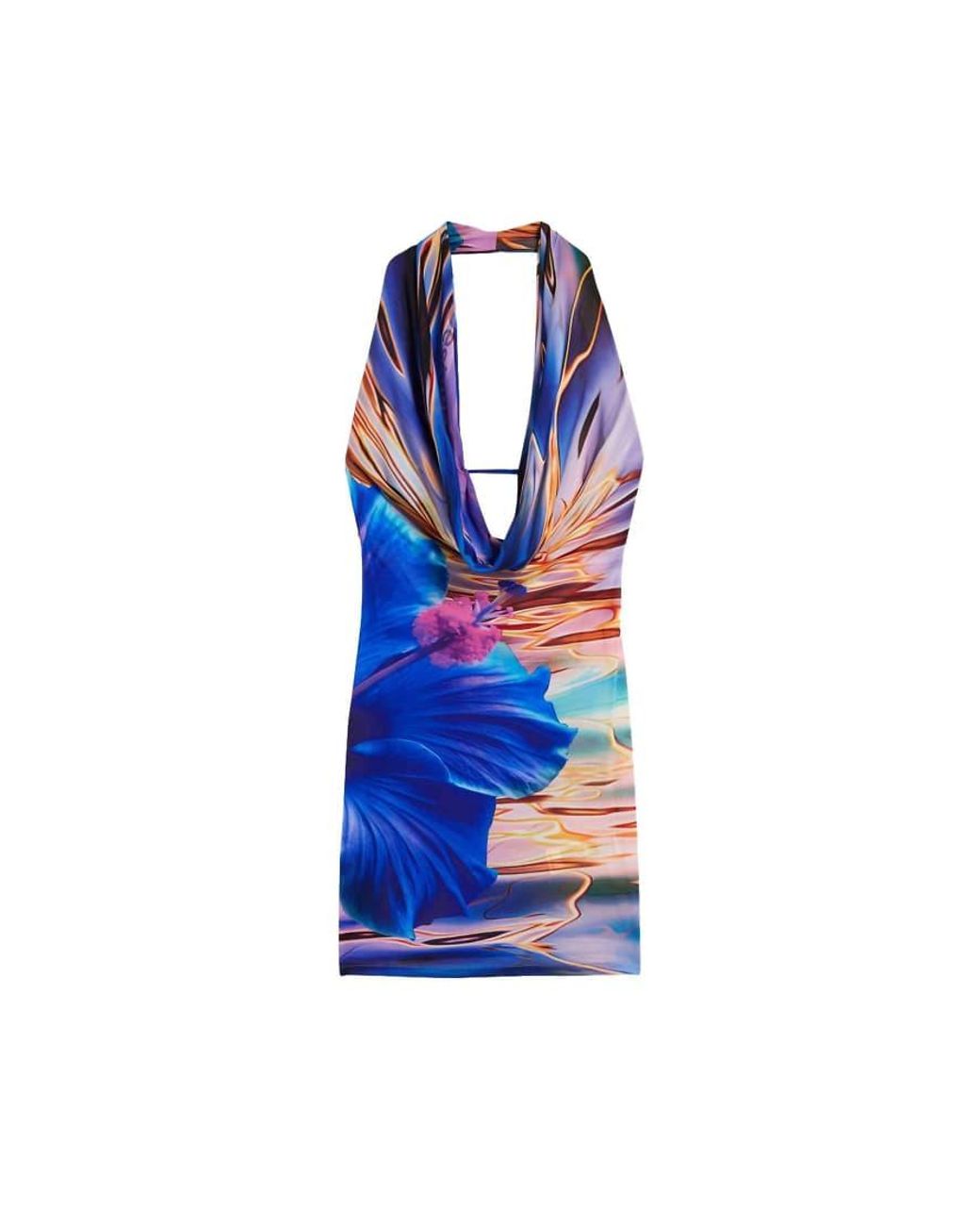 Desigual Blue Short Dress Flower
