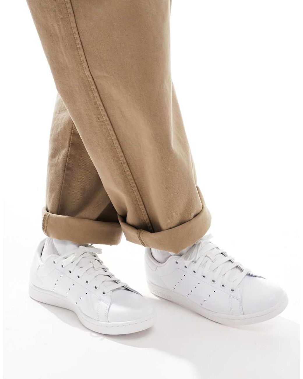 Adidas Originals White Stan Smith Sneakers for men