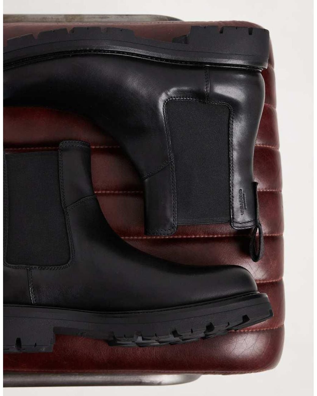 Vagabond Black Shoemakers Cameron Chunky Leather Chelsea Boots for men