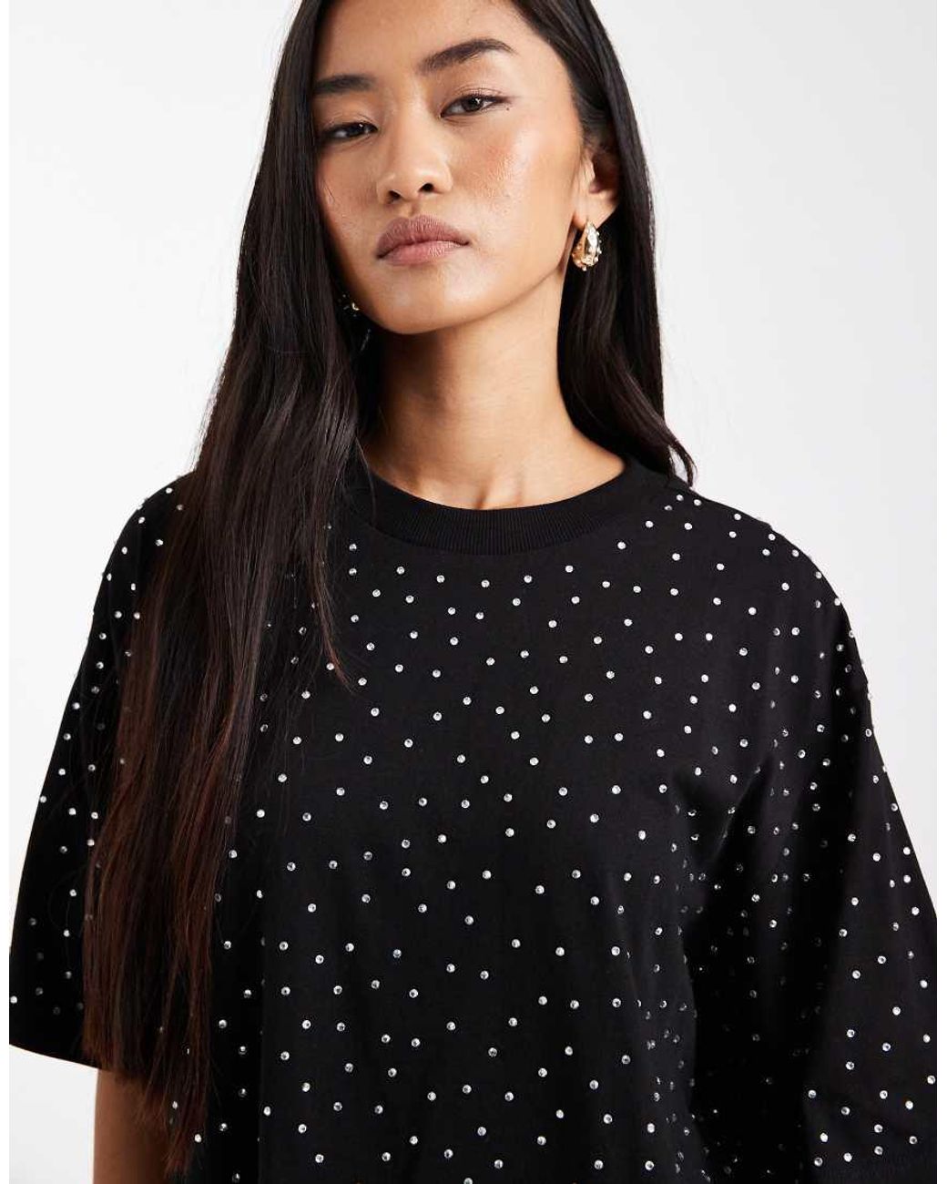 ASOS Black Ded Oversized T-shirt