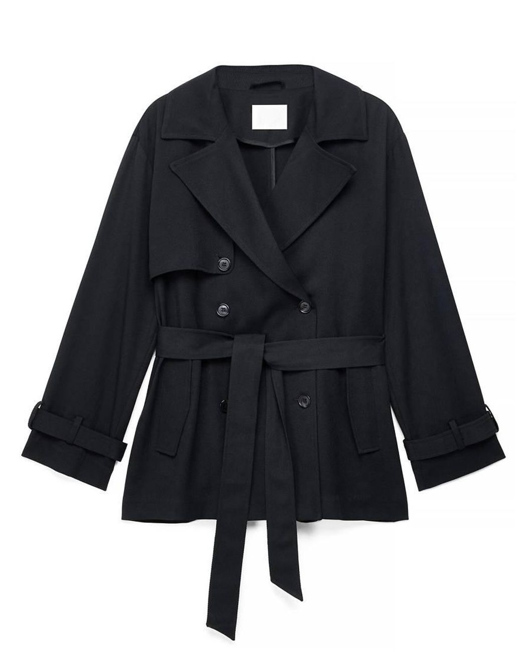 NA-KD Black Belted Short Trenchcoat