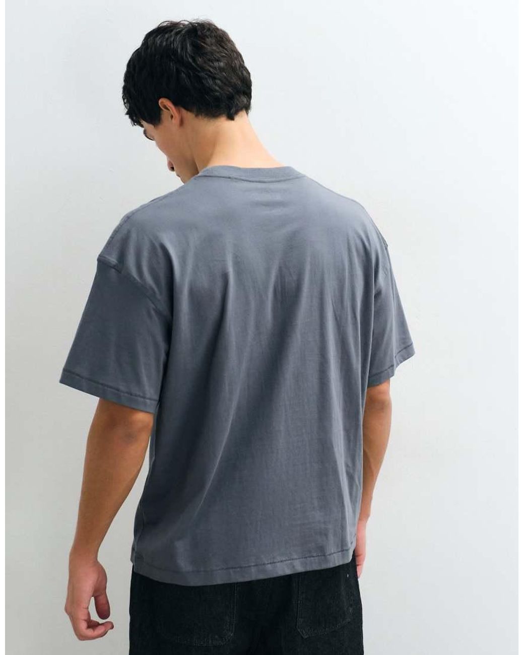 Weekday Blue Boxy Fit Oversized T-shirt for men