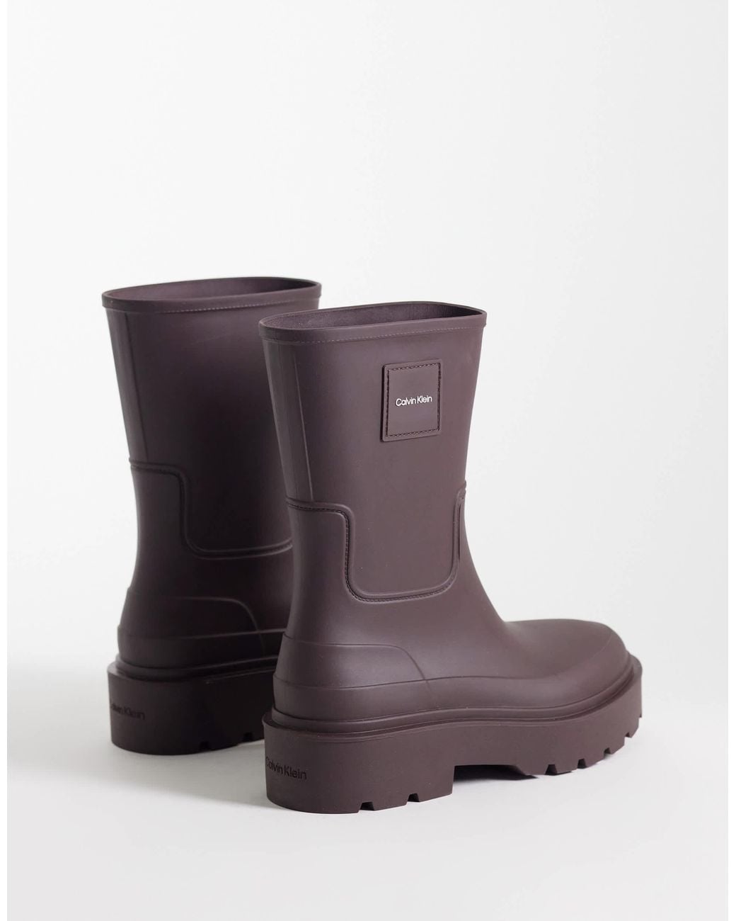 Calvin Klein Purple Chunky Rain Boots
