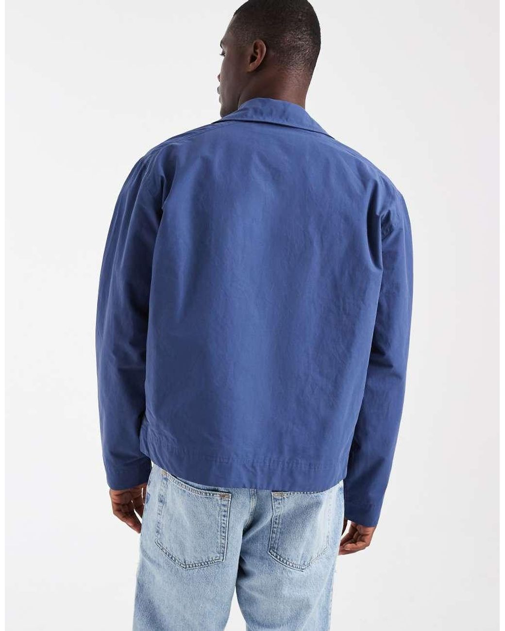 Timberland Blue Durable Water Repellent Stratham Cotton Bomber for men