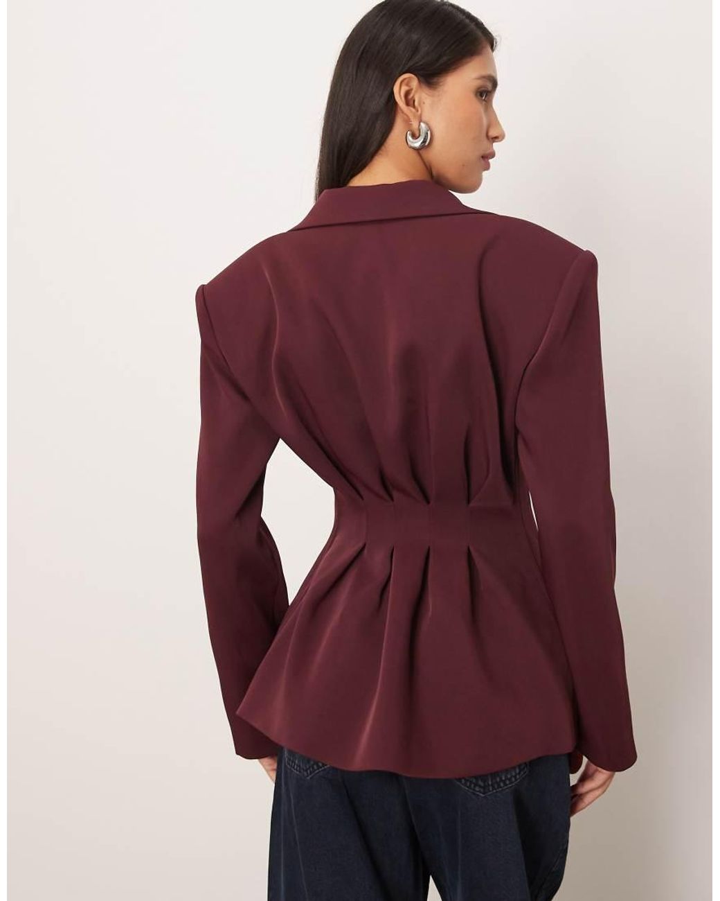 ARRANGE Purple Premium Tailored Blazer With Cinched Waist
