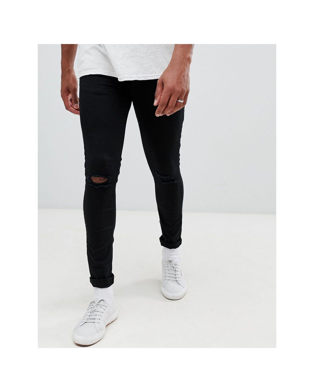 new look skinny ripped jeans
