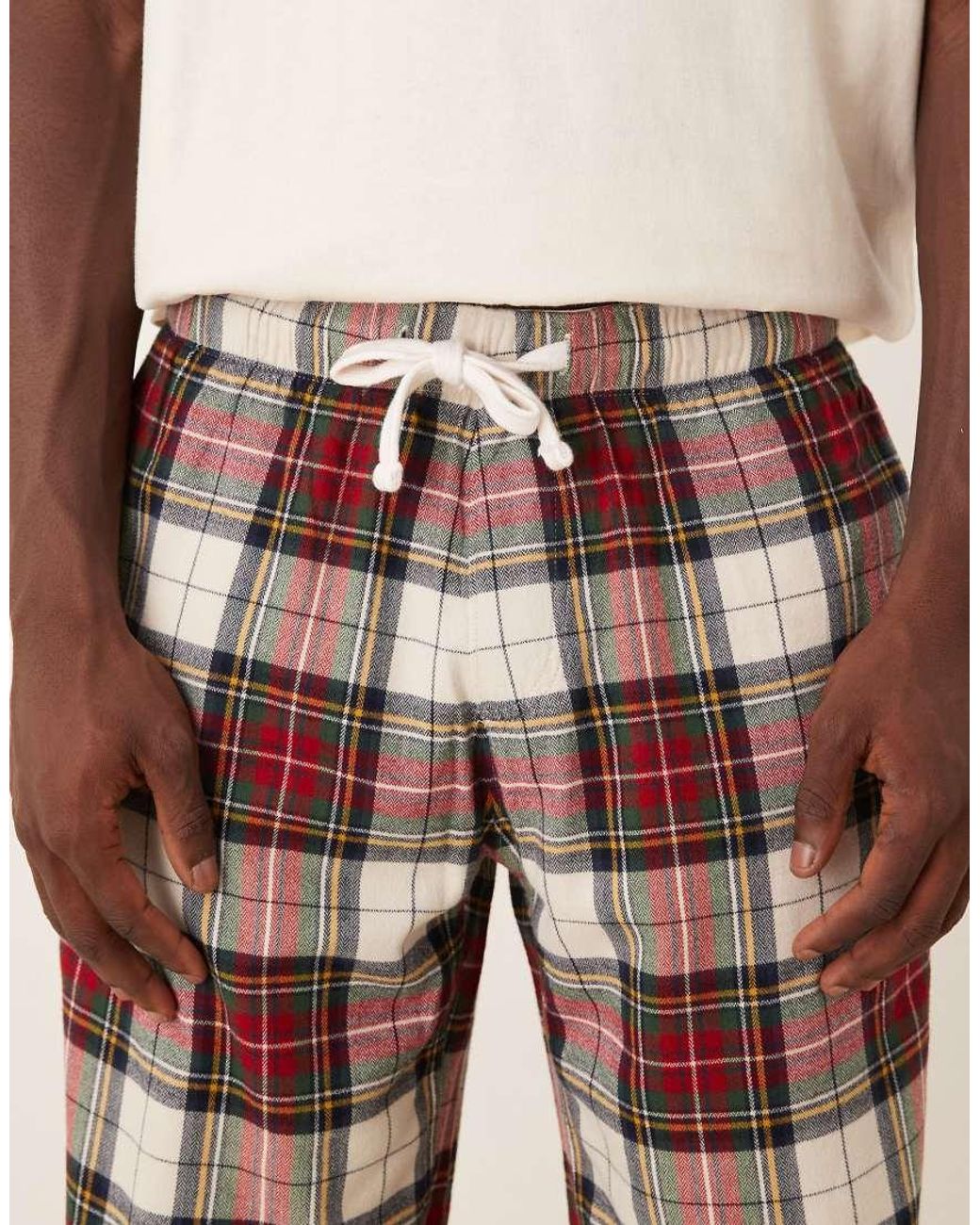 Abercrombie & Fitch Natural Nightwear Flannel Trouser for men