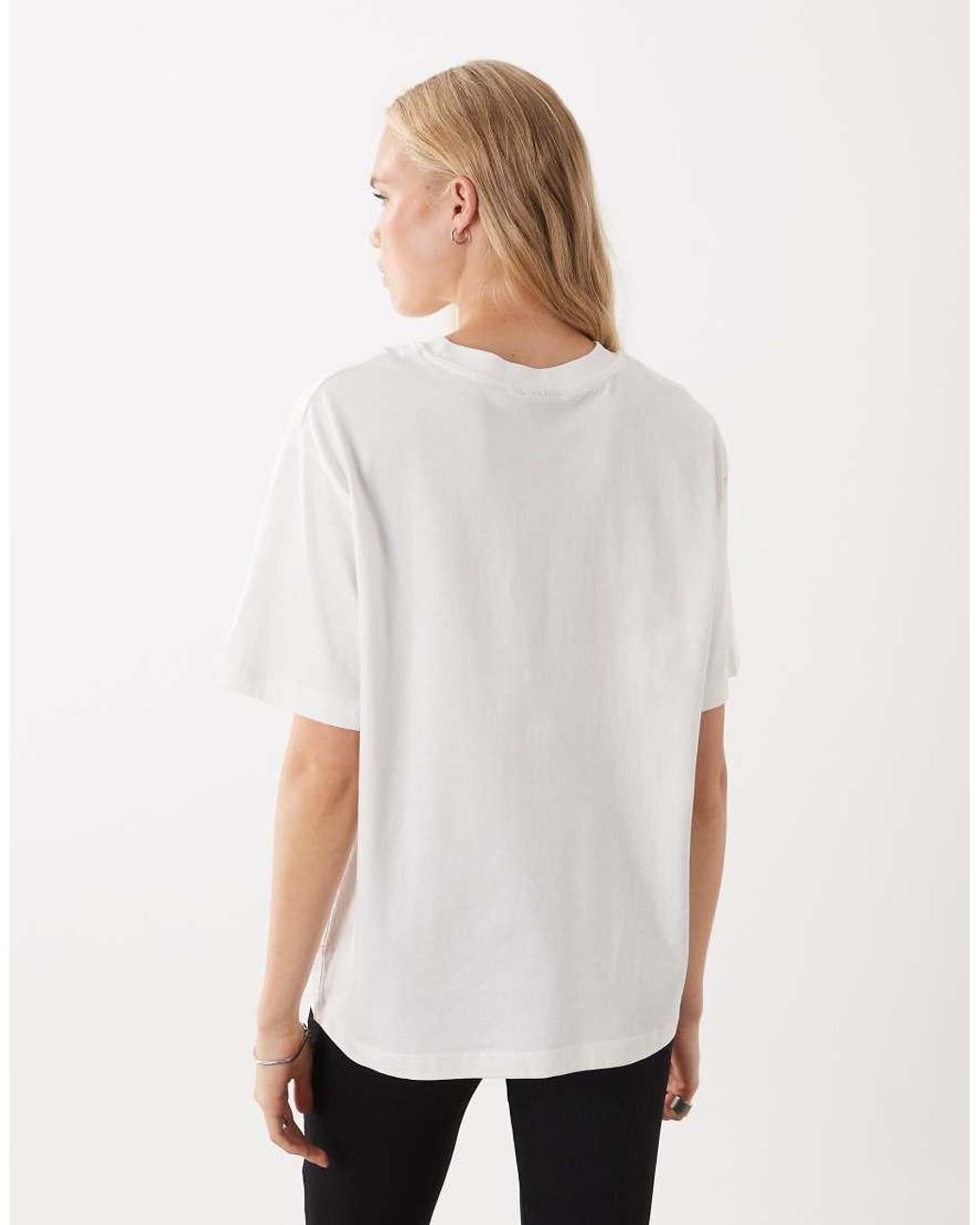 ASOS White Oversized T-shirt With Pin Up Martini Graphic