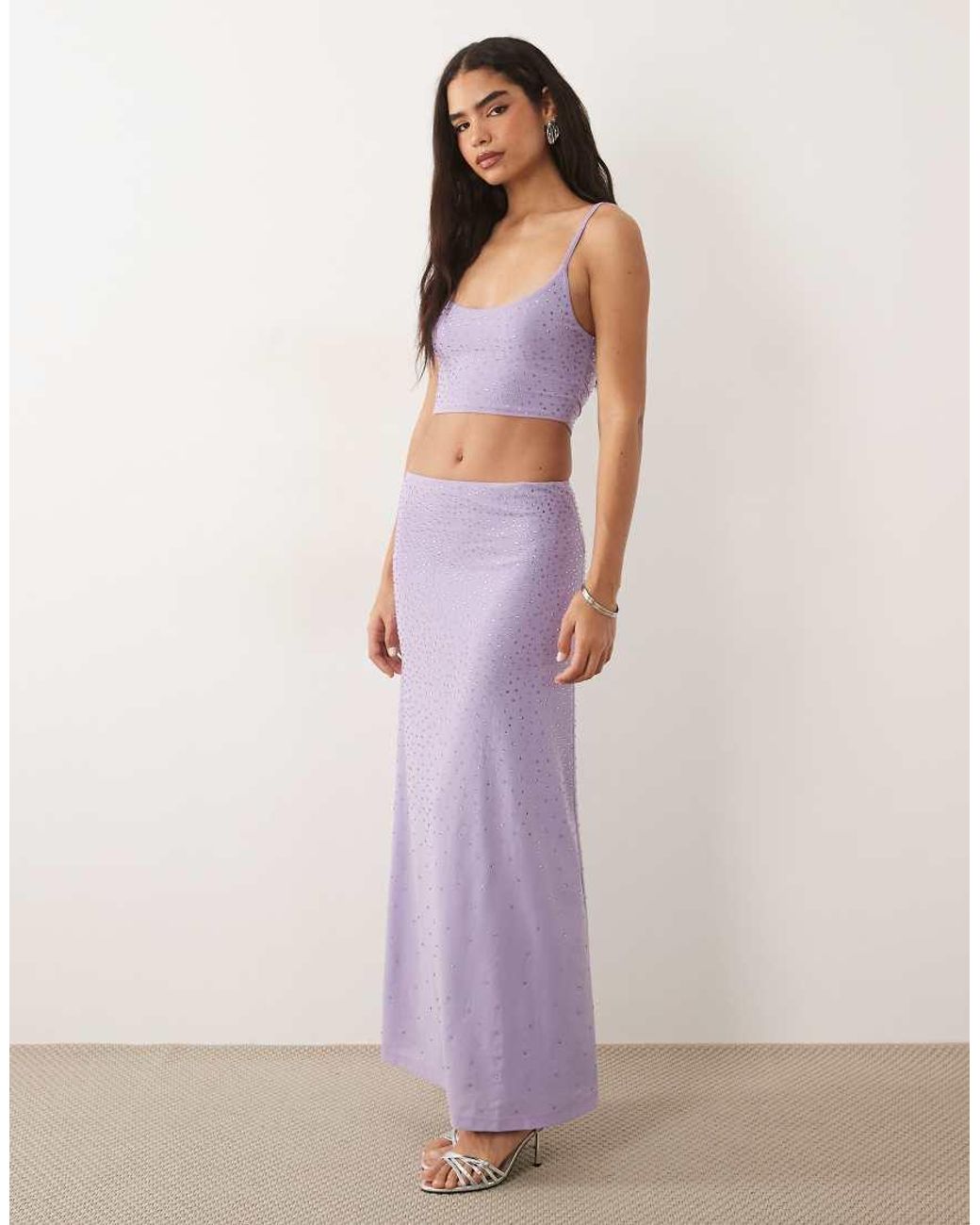 ASOS Cropped Camitop Met Hotfix in het Purple