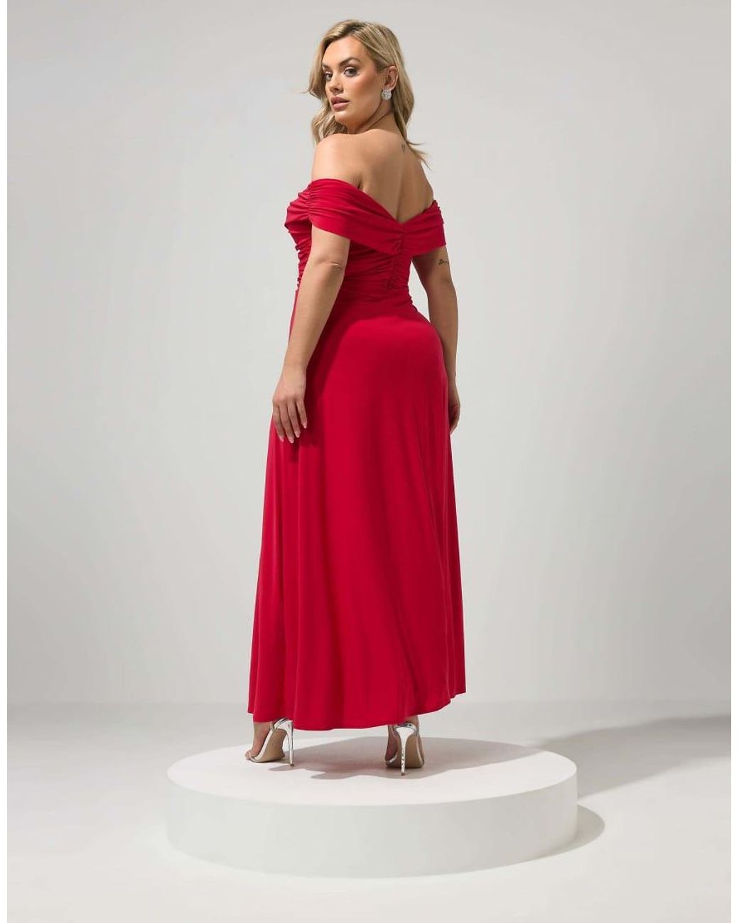 Yours Clothing Gathered Front Maxi Dress