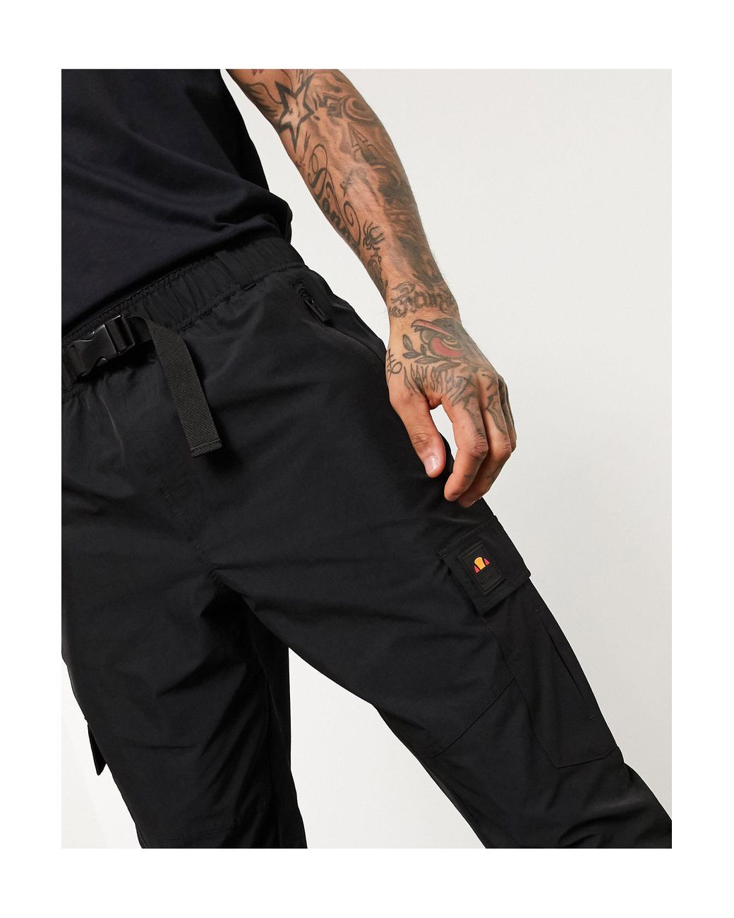 Ellesse Augustino Cargo Pant in Black 