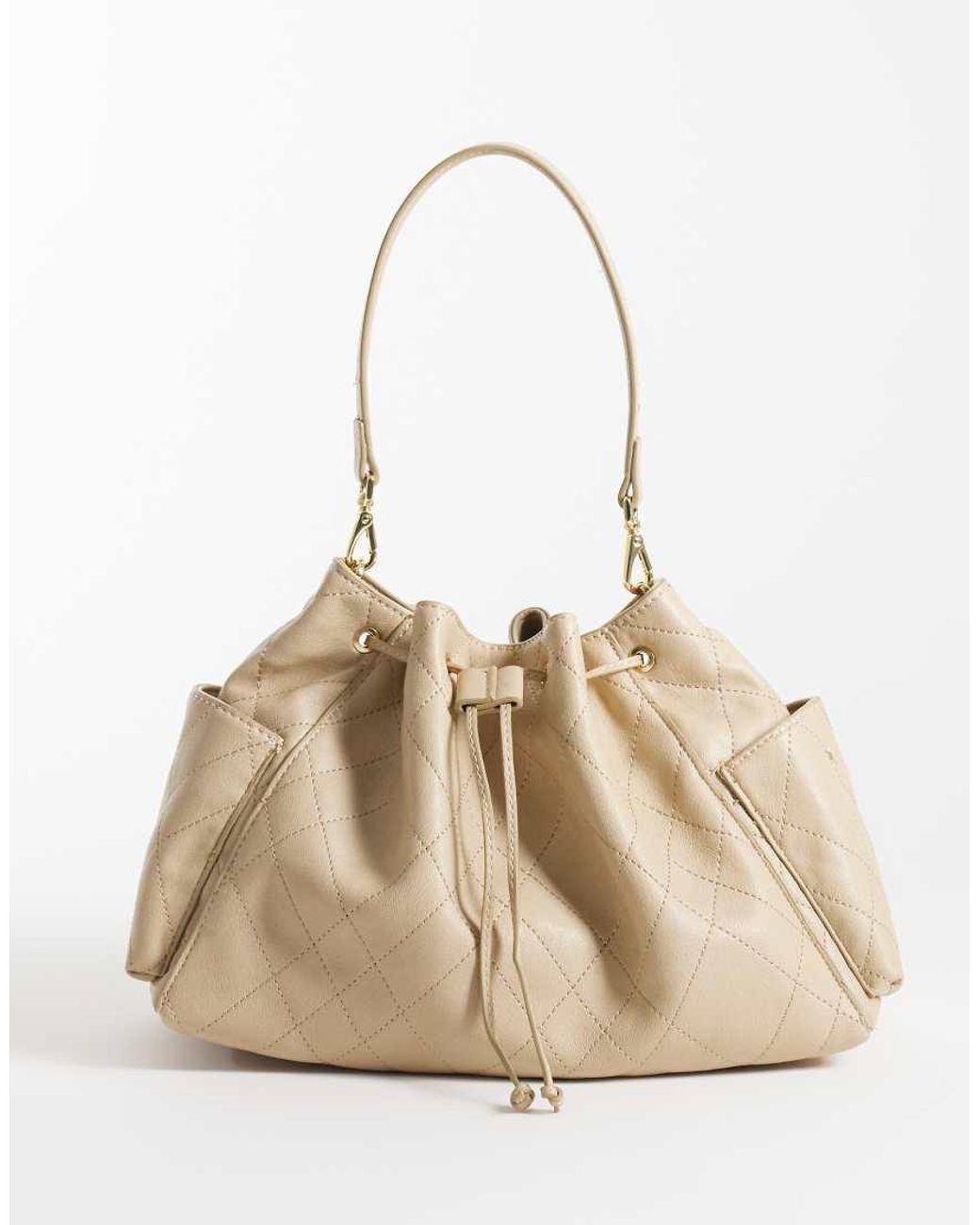 Borsa A Spalla Trapuntata di Mango in Natural