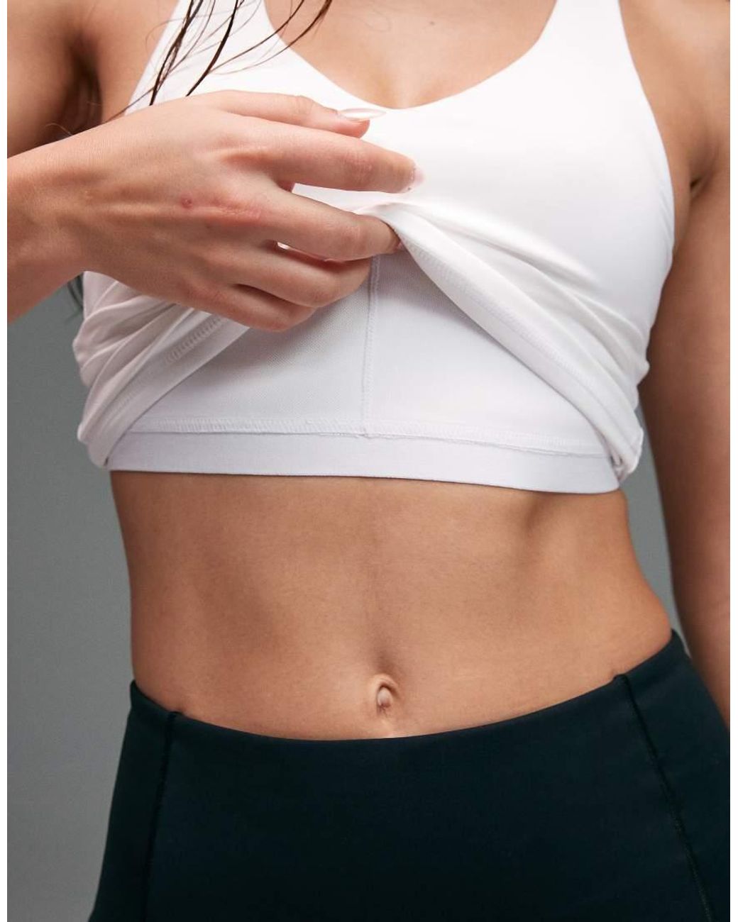 4505 Gray Active Push Up Vest With Inner Bra